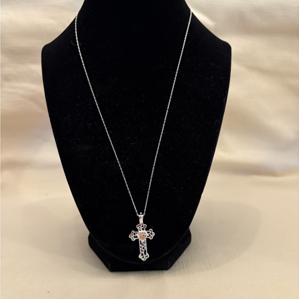 Silver Cross Pendant Necklace
